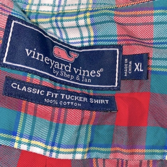 Vineyard Vines plaid button down shirt size XLarge - Picture 6 of 9